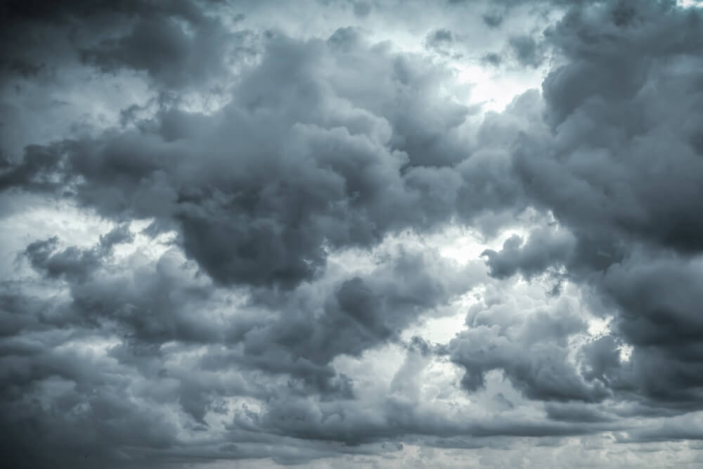 Bad weather with dark clouds.